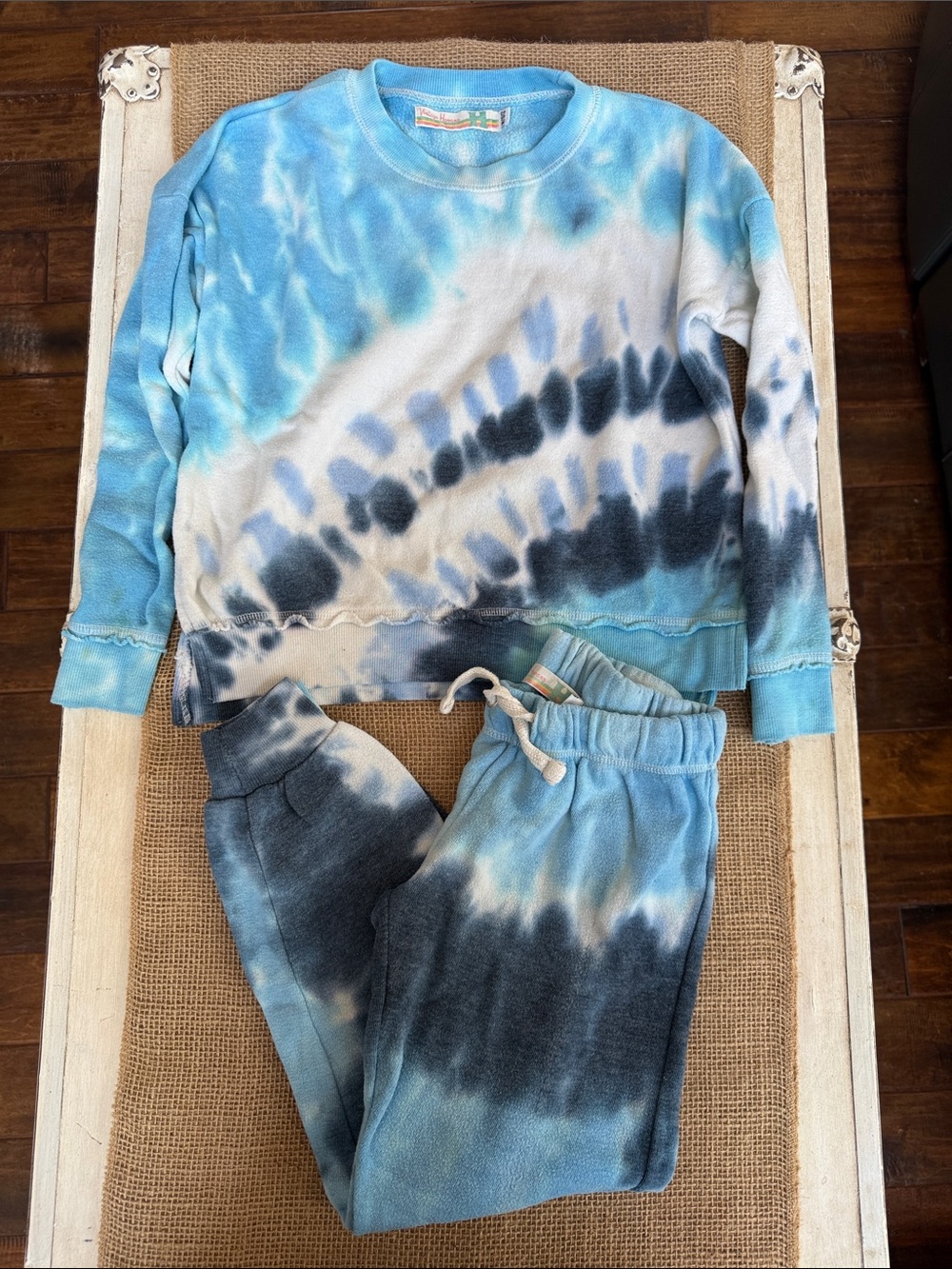 Vintage Havana Kids Tie-Dye Sweatshirt & Joggers - Blue and Black